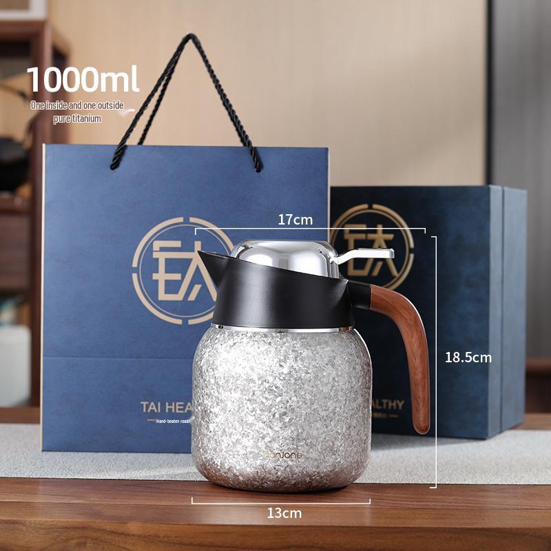 Pure Titanium Moka Pot 2025: Portable Insulated Teapot for Tea & Water Separation (White Tea & Pu-erh).