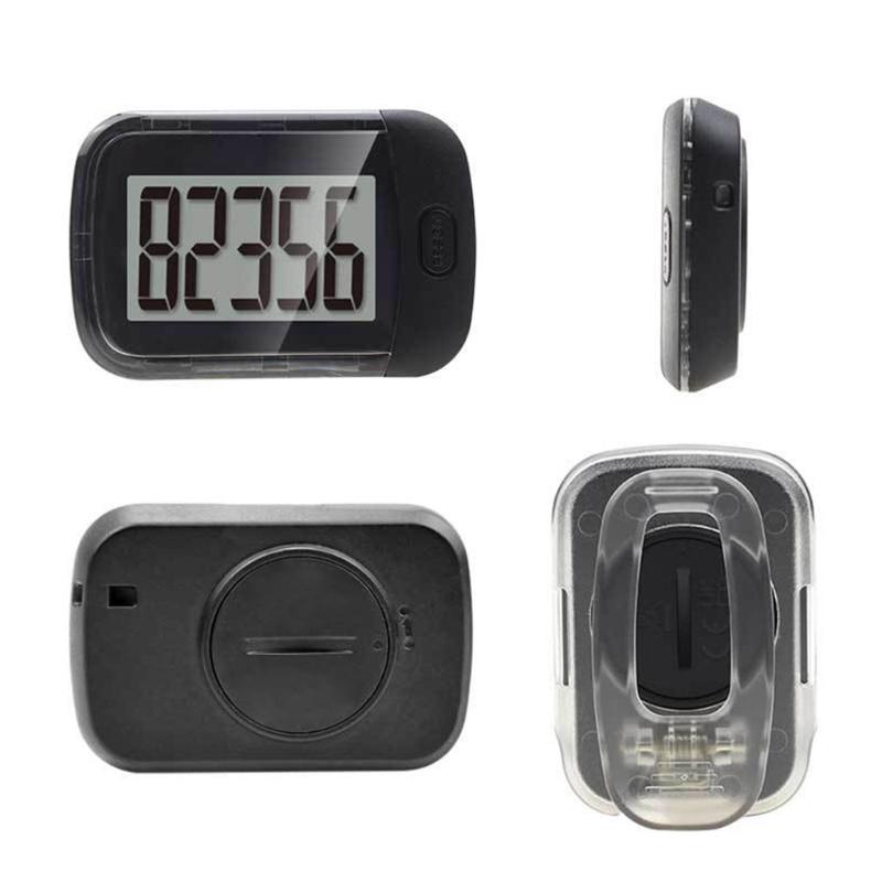 Digital Step Trackers Single Touch Operation Pedometer Step Counter With Large LCD Screen For Walking Running Activity