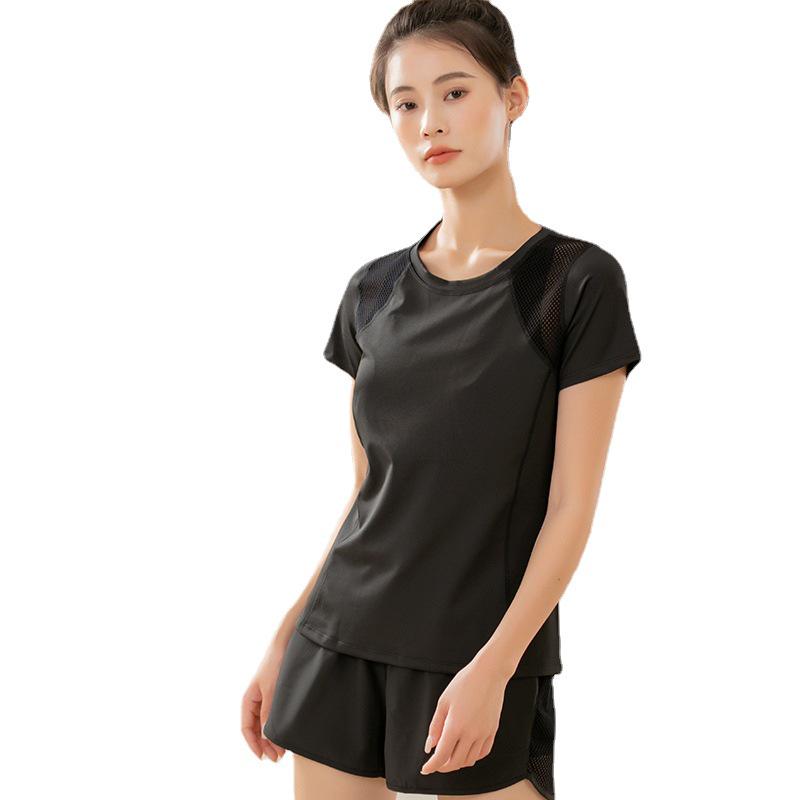 2023 Summer Women's Quick Dry Yoga & Fitness Set - Short Sleeve & Plus Size