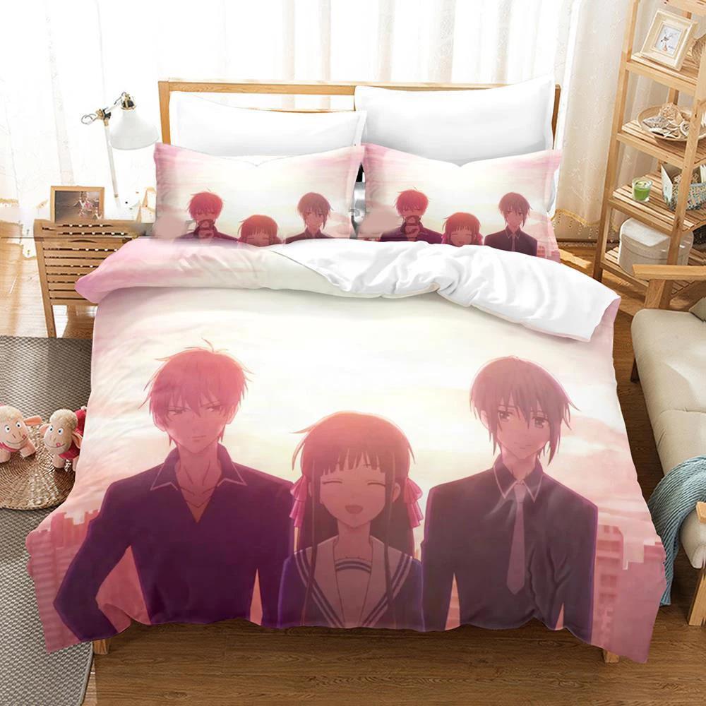 Anime Fruits Basket Bedding Set Duvet Cover Bedroom Comforter Covers Single Twin King Size Quilt Cover Home Textile 2/3PCS