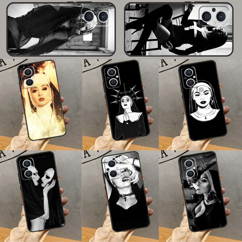 Nun Girl Sexy Style Case For OPPO Reno 13 12 11 F 8T 7 8 10 Pro OPPO Find X8 Pro X6 Pro X3 X5 Lite Cover Coque
