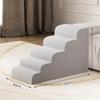 3/4/5  Puppy Stairs Foam Pet Secure Stairs Ramps Non-Slip Ladder Dogs Pets Protect Older Dogs Pet with Joint Pain Sofa Bed Ladde