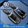Funda de metal para llave remota de coche, carcasa para Volkswagen Tiguan MK2 Magotan Passat B8 CC, llavero