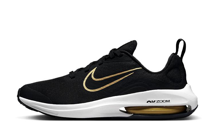Nike Air Zoom Arcadia 2 Black Metallic Gold GS DM8491-001 38.5