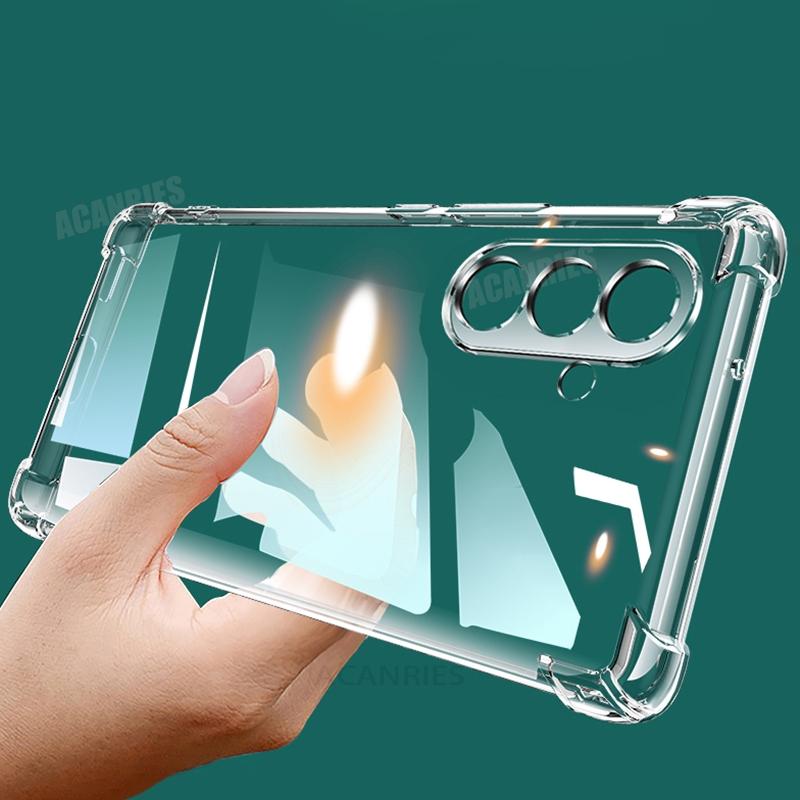 

A 15 25 35 55 Airbag Shockproof Transparent Case For Samsung Galaxy A35 A55 A15 A25 5g M14 M54 A54 A34 A14 Silicone Full Cover S24