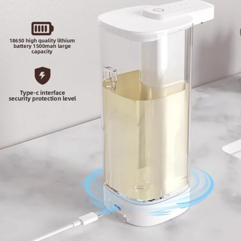 500ML Automatic Soap Dispenser Waterproof IPX5 Touchless Soap Dispenser Type C Rechargeable Wall Mount Hand Dish Auto Dispenser