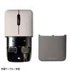 Sanwa Supply Mobile Mouse Connection Combo Type Rechargeable Thin and Compact Beige SLIMO Series Bluetooth/Wireless (USB A) (Dual Mode) MA-WBBS310BG