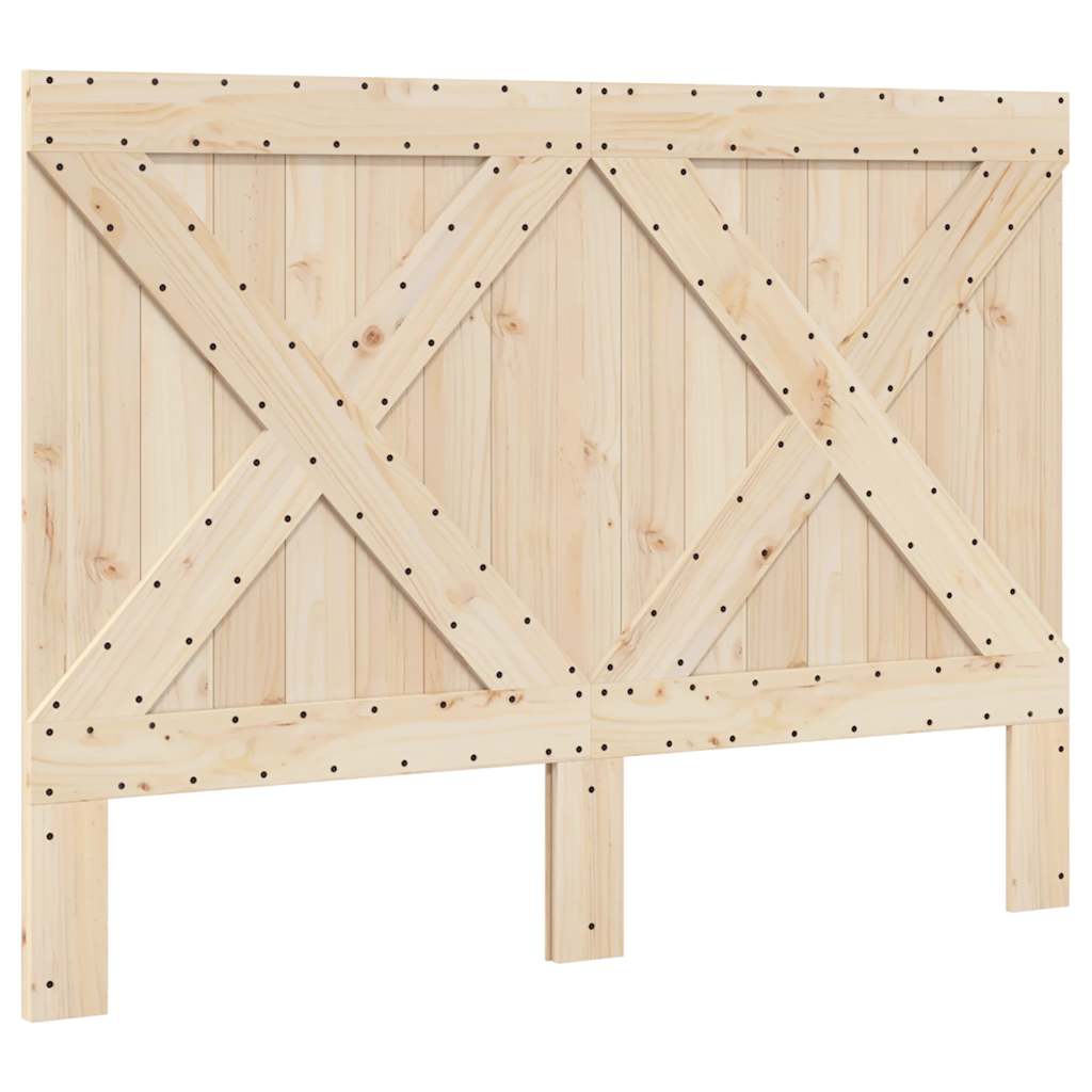 Solid Wood Bed with Headboard 140 x 200 cm Pine