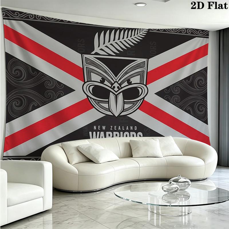 New Zealand Warriors Wall Tapestry Aesthetic Wall Hanging Printed Fabric Blanket Decorative Tapestries for Bedroom Living Room Home Decor