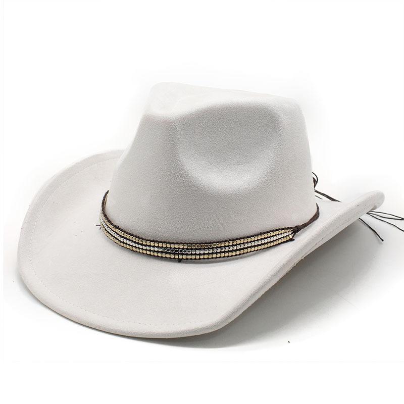 Suede High-End Top Hat, Retro Cowboy Hat For Men And Women, Western Tibetan Famous Cow Head Felt Hat