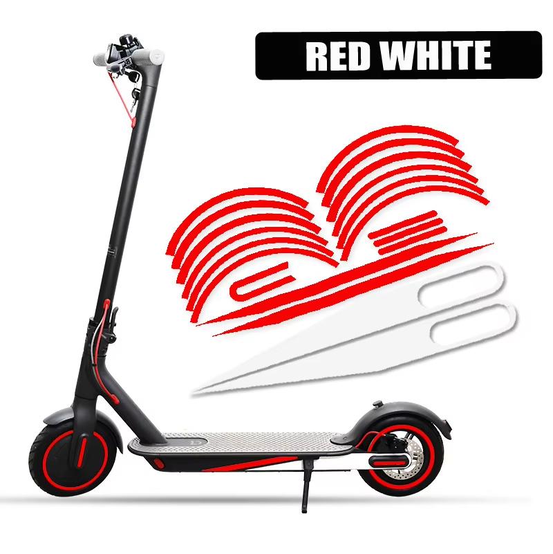 Adesivi di Avvertimento Impermeabili Striscia Riflettente Protettiva per Mozzo Ruota Per Parti Scooter Elettrico Xiaomi M365/Pro 1s Pro 2