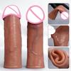 Soft Silicone Cock ring Condom Enlargement Dildo Penis Sleeve Realistic Penis Extender Adult Sex Toys for Men Condom Cock Sleeve