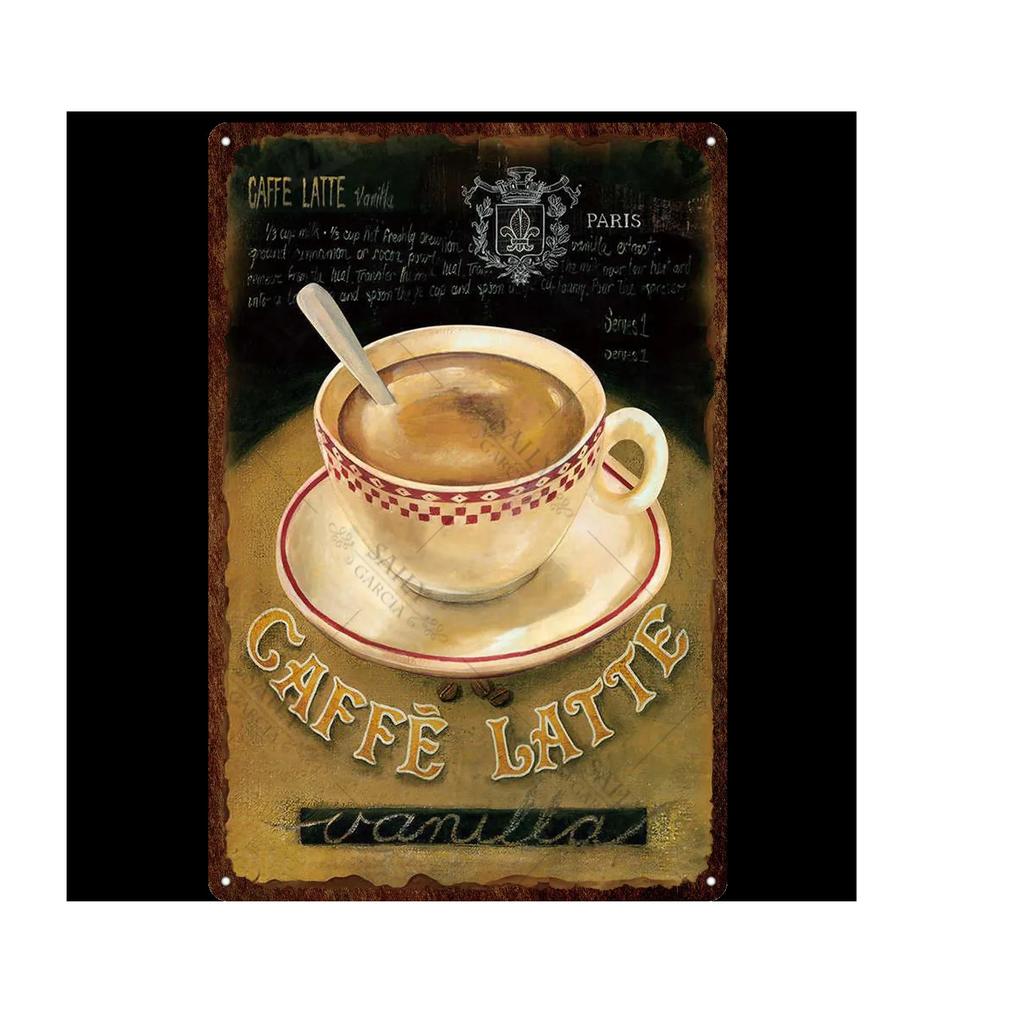 Vintage Chokladaffisch Godis Metallskylt Reklam Vägg Bar Hem Konst Kök Butik Retro Dekor Metall Väggmålning Dekoration