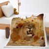 2D Digital Print Cover Blanket Animal Tiger Wolf Leopard Thickened Lamb Wool Crystal Plush Blanket