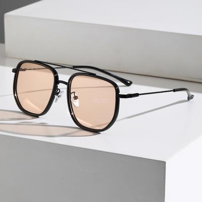 Classic Square Sunglasses Cool Men Vintage Metal Sun Glasses Women'S Summer Beach Travel Shades Uv400