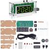 4-Digit Digital DIY Clock Kits with Acrylic Shell  DIY Alarm Clock Soldering Practice Kit for Learning Electronics multifunction
