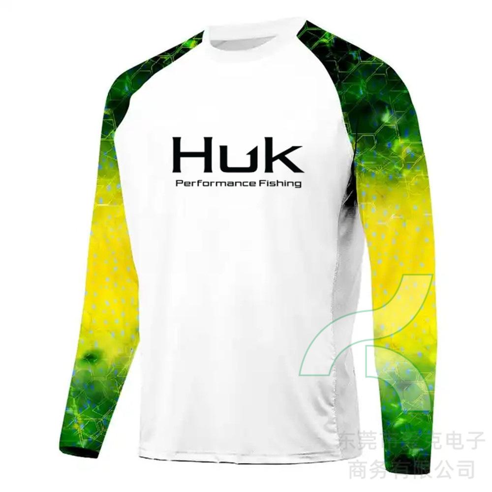 HUK fishing suit sun protection summer outdoor sports long-sleeved Uv protective fishing shirt quick drying top men