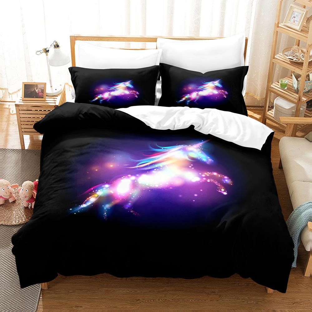 Unicorn Bedding Set For Kids, Winter Duvet Cover Sets, Twin, Full, Queen, King, Bedroom, Home Textile, Milk Bottle