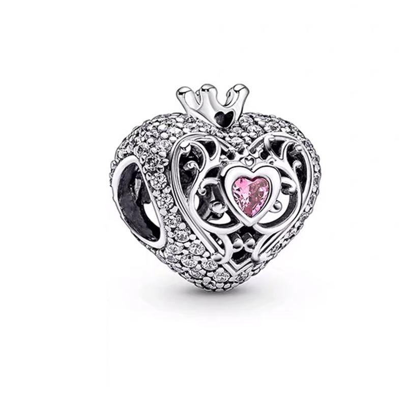 Original Pink Charm Fit Original Bracelet Camera Family Tree&Heart Cupcake Crown Cherry Blossoms Beads Diy Jewelry Gift