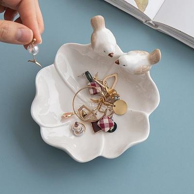Handmade Bird Shaped Pastry Plate Cute Tea Snack Fruit Tray Home Storage Dish  Bedroom