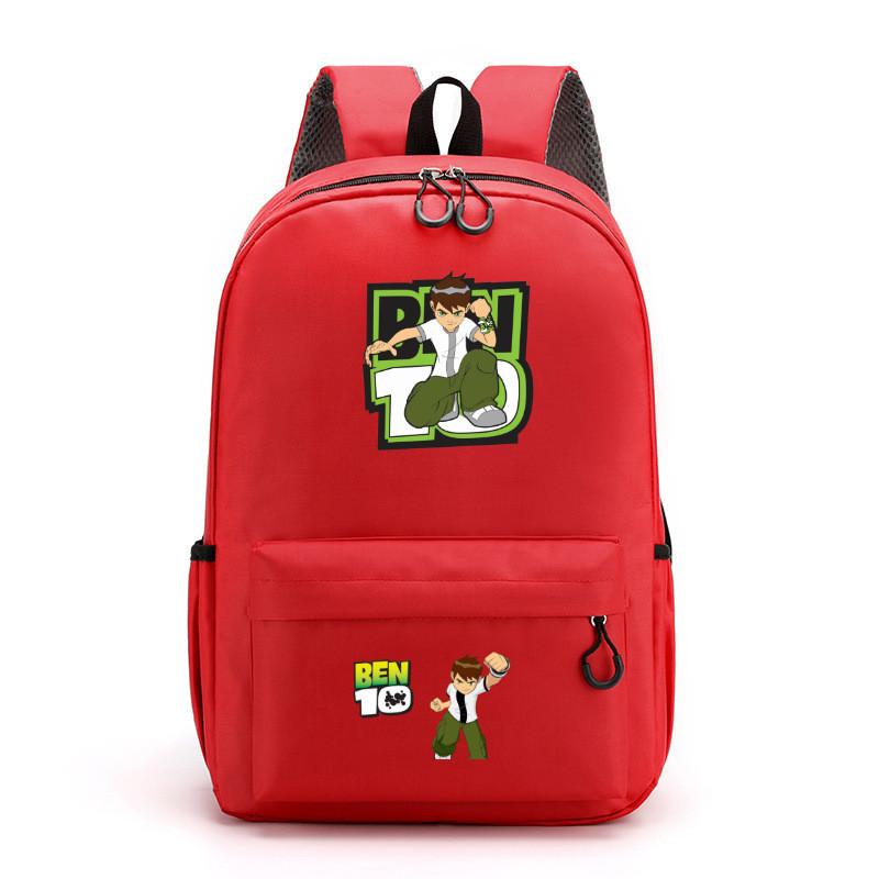 

Ben 10 Kids School Backpack With Breathable Lightweight Polyester For Middle School Students Red A