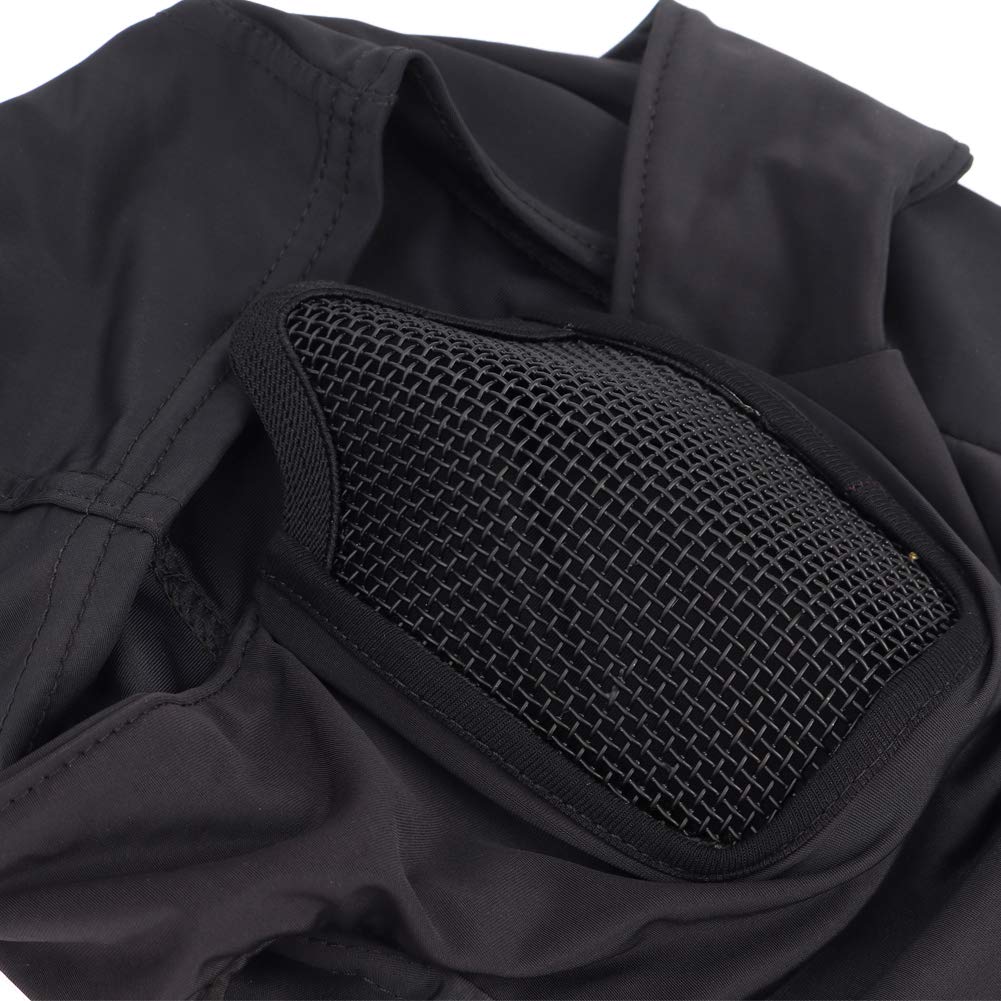 [PHOENIX IKKI] Lightweight, stretchable, sweat-wicking, quick-drying, breathable balaclava/ski mask with steel mesh. Ideal for airsoft, military, and
