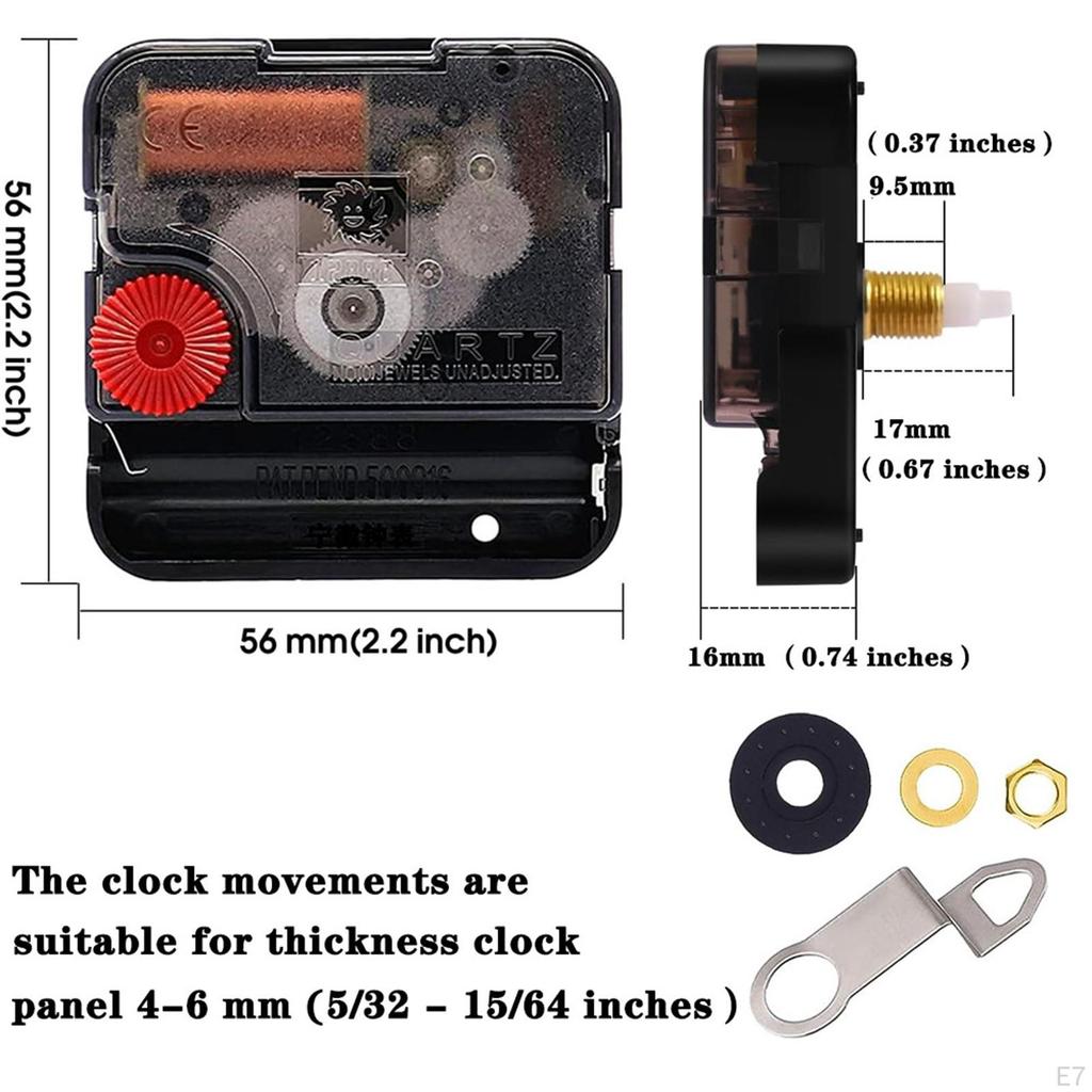 Clock Mechanism for DIY Projects with Hex Nut And Rubber Pad