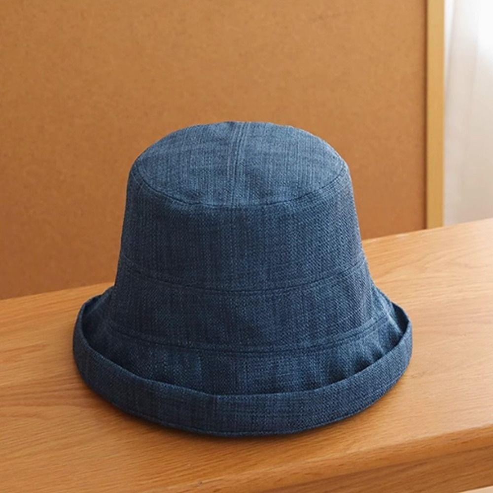 Anti UV Bucket Cap Roll Rim Sun Hat Casual Fisherman Hat  Outdoor Sports