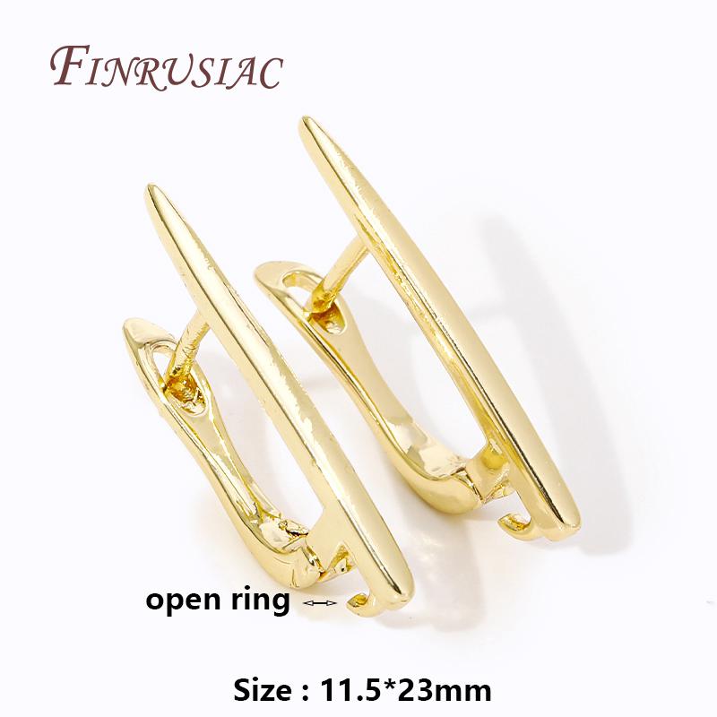 18K Gold Plated Anti-Allergy Earring Hooks Basic Copper Earwire Fastener Accessories For DIY Women's Earring Making Supplies