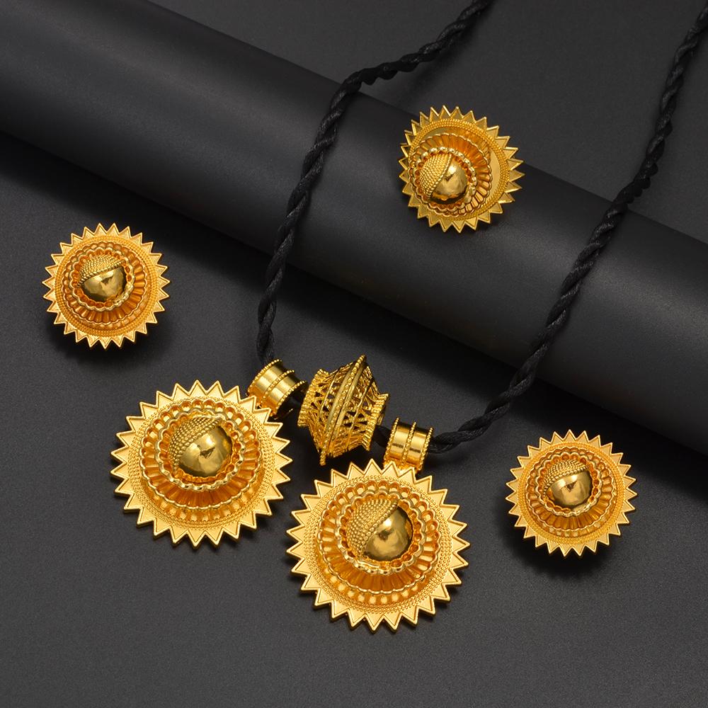 NEW Ethiopian National Jewelry Sets Habesha Necklaces Earrings Rings Eritrean African Bridal Dubai Israel Middle East #206616