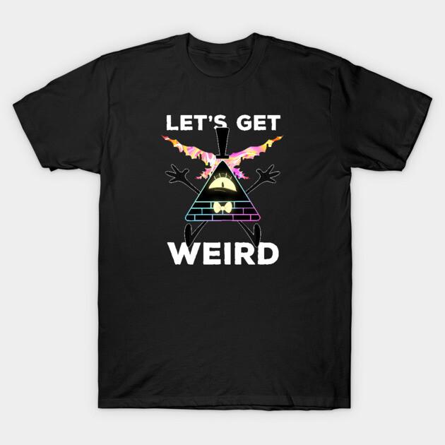 Asian Size Men Black Print T-shirt Let'S Get Weird No-Cut Print Cotton Tshirt