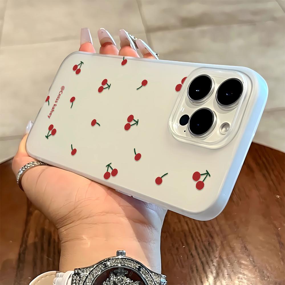 

Cherry Pattern Soft Phone Case For IPhone 17 16 15 14 13 12 11 Pro Max 7 8 XR XS Transparent Silicone Soft Cover Case iphone 11 Pro
