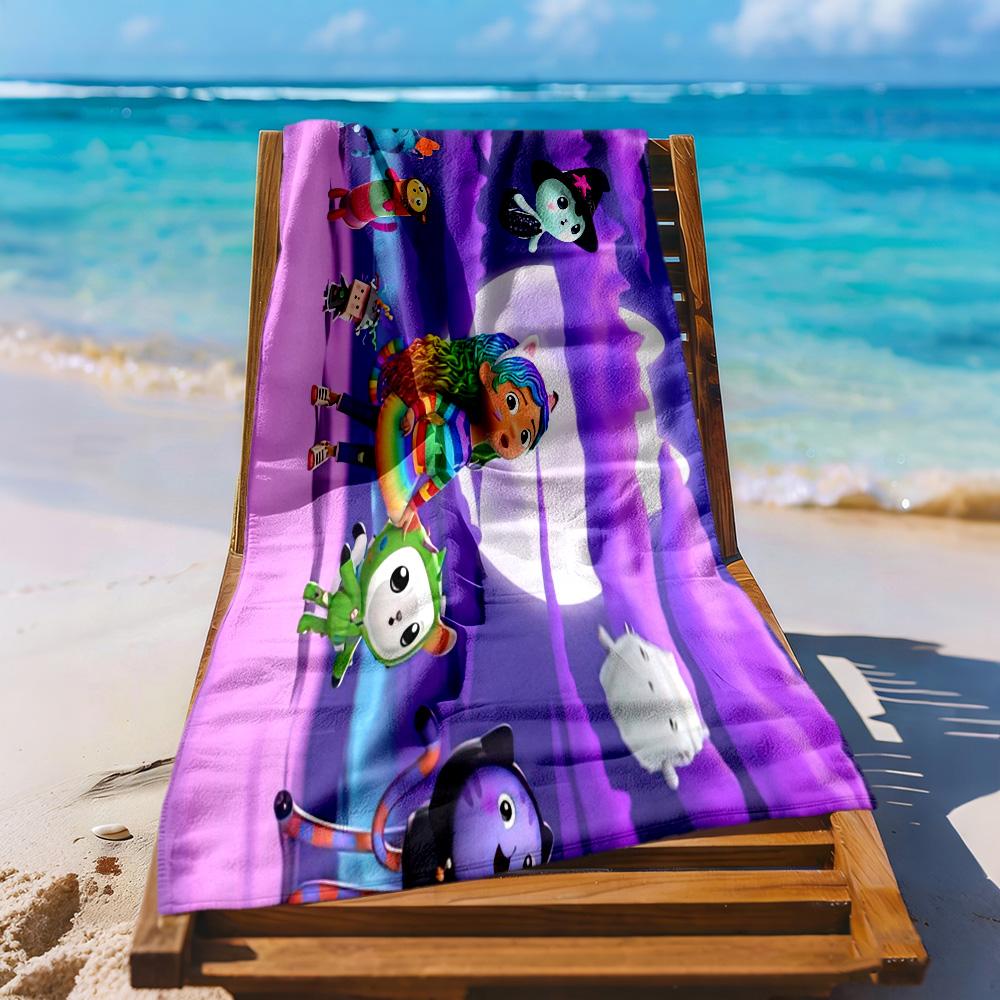 Cartoon Niedlich Gabbys8 Strandtuch Schnelltrocknend Weiche Mikrofaser Bequem Leicht Tragbar zum Schwimmen, Strand, Camping, Reisen, Strandzubehör, Fitnessstudio