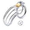 BDSM Sex Toys Men Stainless Steel Metal Urethra Chastity Lock Penis Bondage Adult Chastity Cage Cock Restriction Abstainer Toy