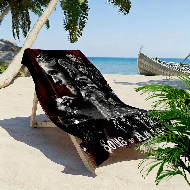 Rebellion Brotherhood Beach Towel Soft Outdoor Camping Swim Absorbent Bath Towel Outdoor Pool Towel Fashion Outdoor Picnic Beach Mat