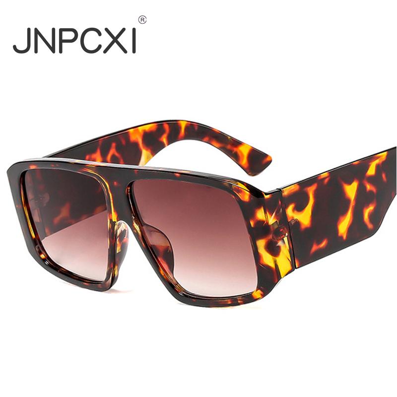 New Fashion Square Sunglasses Women Clear Gradient Shades UV400 Retro Men Wide Legs Trending Punk Sun Glasses