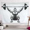 Fitness Tapestry Gym Background Cloth Fitness Hanging Cloth Macho Animal Muscle Pattern