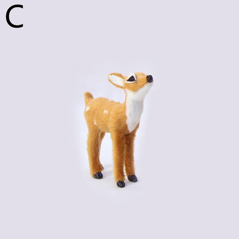 1PC Paesaggio del giardino Miniatura Cervo realistico Carino PVC Decorazioni da giardino Ornamenti Figurine di bambole Regalo per la casa