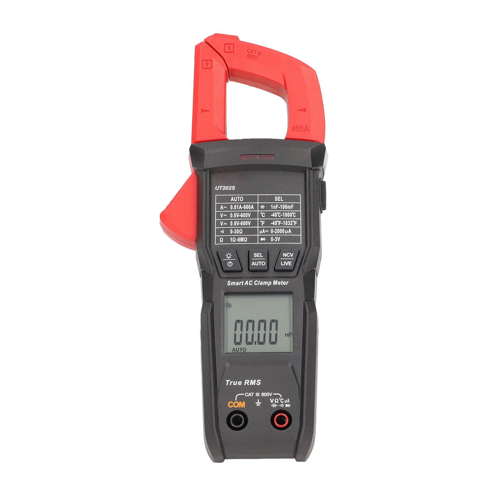 

Digital Clamp Meter Multimeter Smart Voltage Resistance Test AC DC Current Ammeter UT202S