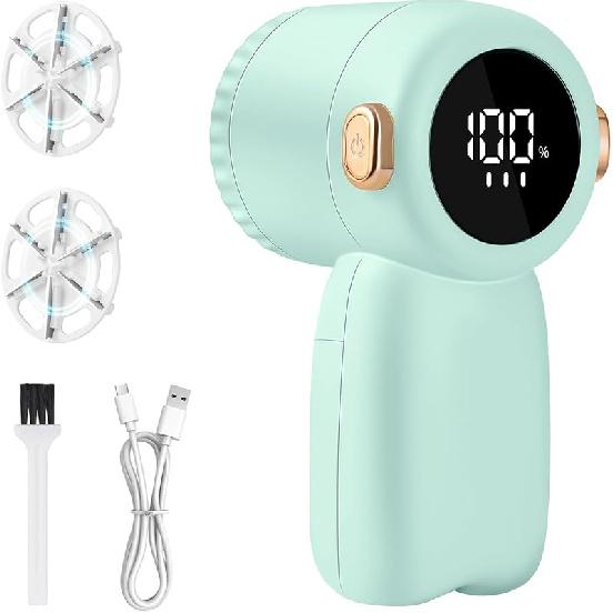 Rechargeable Fabric Shaver,Electric Lint Remover with Digital Display,3-Speeds Sweater Shaver for Clothes and Furniture (Beige)