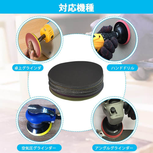 EMAGEREN Waterproof Sandpaper, 125mm, Pack of 30, Round Sandpaper for Sanding, Mirror Polishing, High Gloss Finish, for Metal, Car Repair, Painted Sur