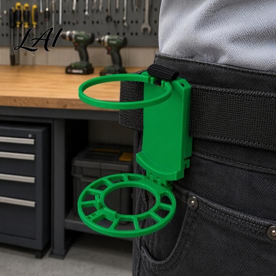 Foldable Can Holder Belt Drink with Stable Buckle Anti-Slip Hands Free Beverage Spill Proof Cup Carrier Clip Waist Caddy Portable Outdoor