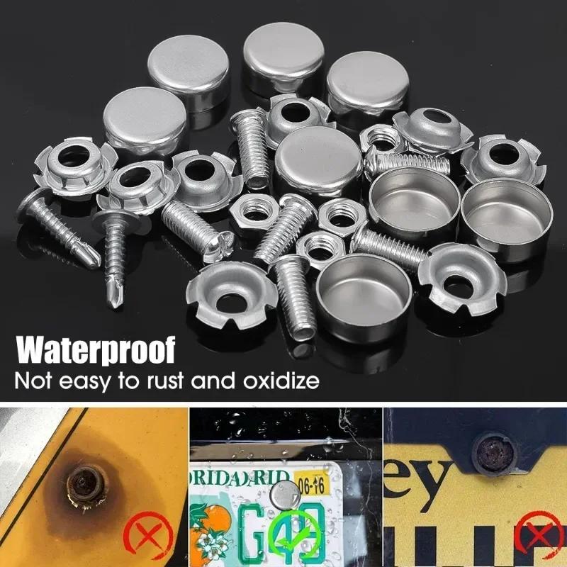 Śruba mocująca tablicę rejestracyjną samochodu o średnicy gwintu 16 mm do pojazdów elektrycznych, klamra mocująca ze stali nierdzewnej, zapięcie antykradzieżowe