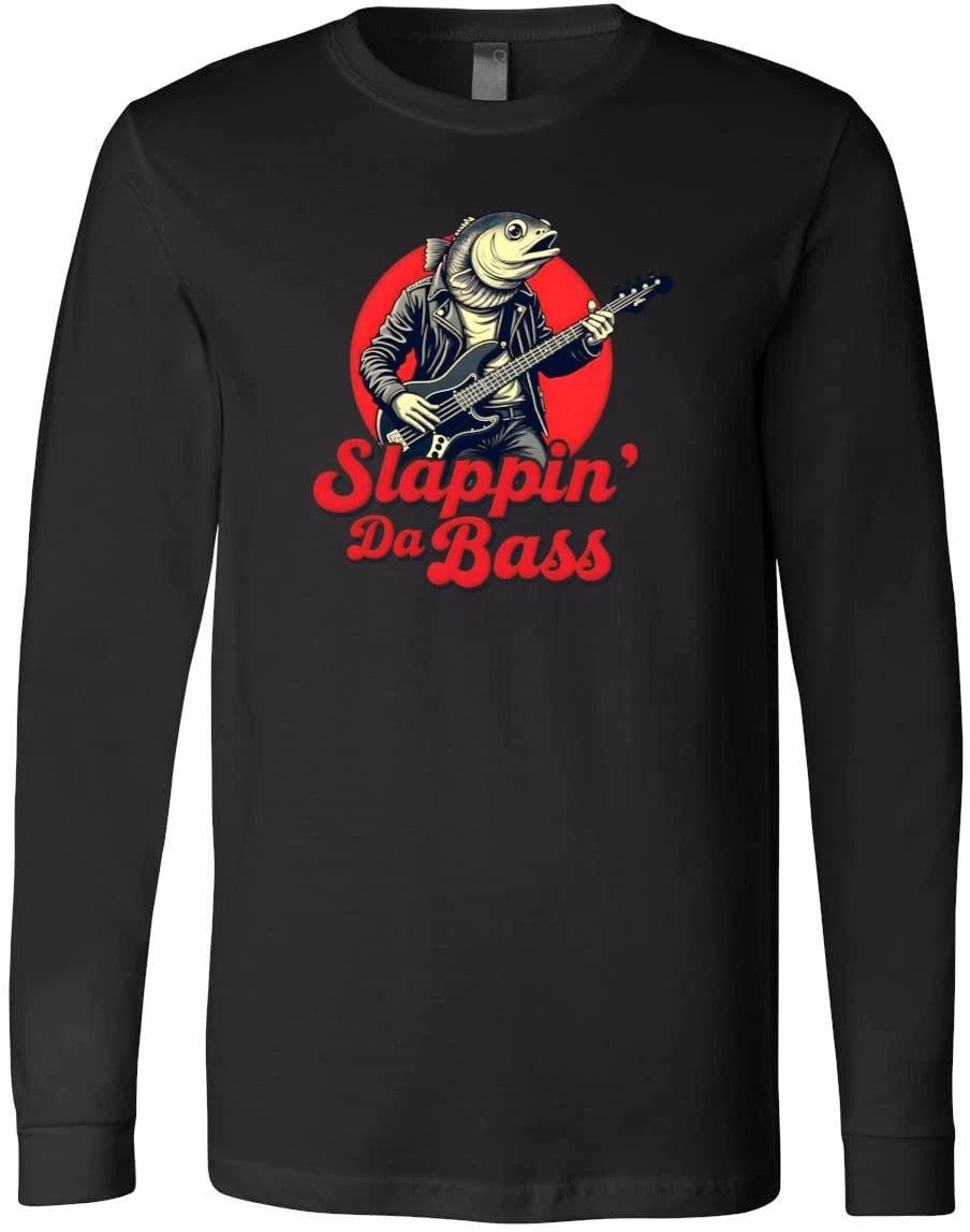 Funny Bass Guitarist Graphic - Slappin’ Da Bass Retro Music Lover Design T-Shirt S