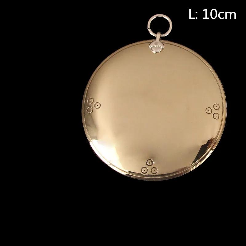 Creative Feng Shui Bronze Mirror Ornaments Brass Crafts Buddha Hall Door Decoration Buddha Hall Accessories Buddhist Supplies