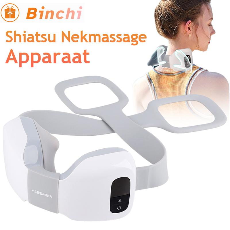 Electric Heat  Neck Massager Vibration 3D Kneading Shiatsu Massage For Shoulder Cervical Pain Relief Fatigue Relaxing HealthCare