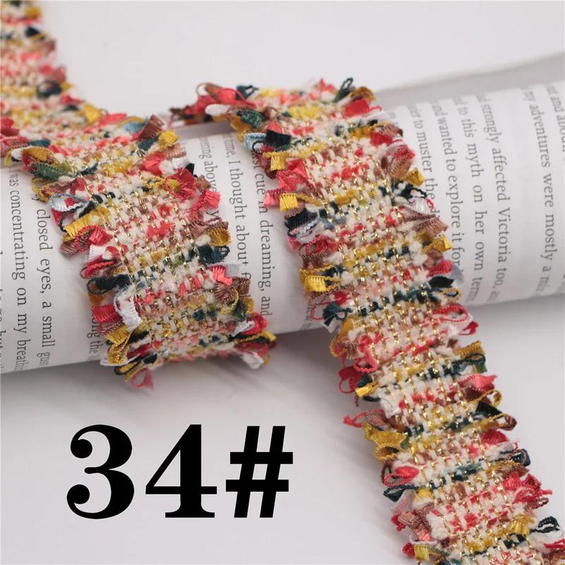 45 Yards Trim Vintage Embroidered Lace Sewing Lace Ribbon Fabric Handmade Costume Dress Sewing Trimmings Wedding Decoration