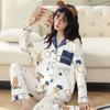 Lazy pajamas women's autumn and winter 1011 imitation cotton women's loungewear wearable suit spring and autumn winter thin