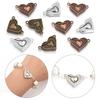 5 pièces Attaches Magnétiques en Alliage en Forme de Cœur 16x25mm Fermoirs Métalliques Exquis Connecteurs Breloques Pour la Fabrication de Bijoux Bracelets DIY Accessoires
