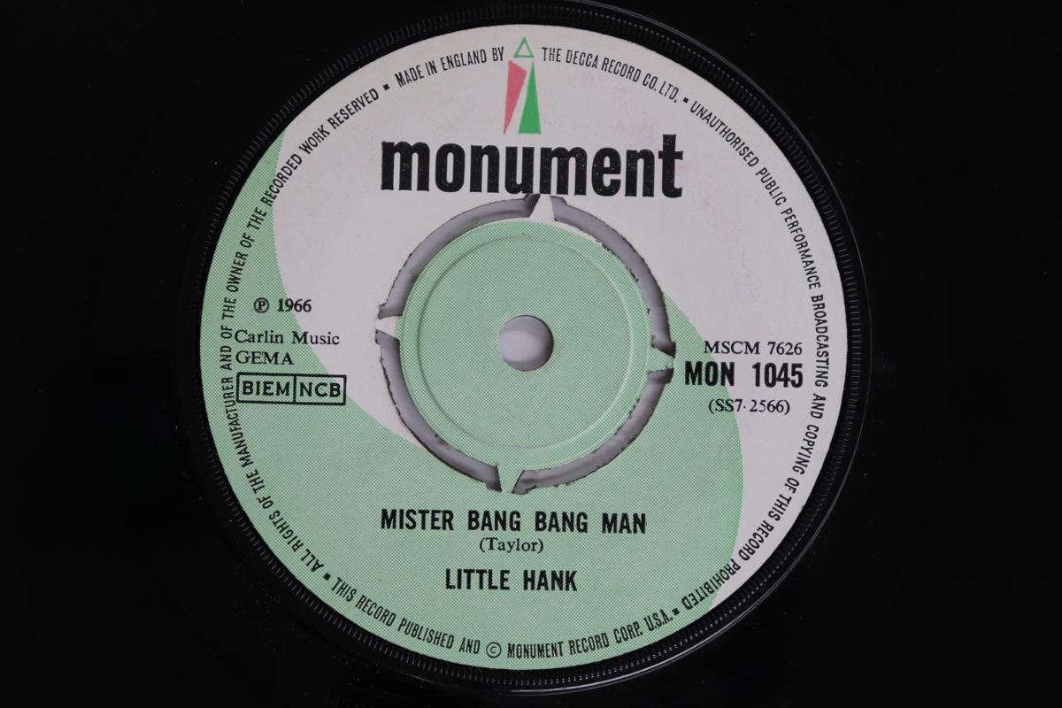 

7inch Record LITTLE HANK - Mister Bang Bang Man MON1045 Monument 1970 UK Soul/Funk Used